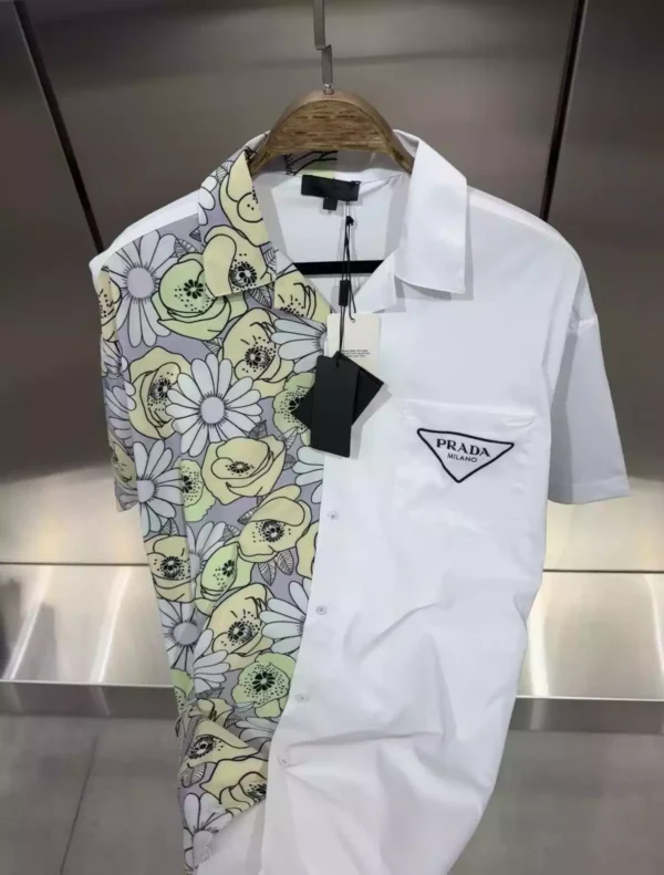 Camisa Prada Blanca Floral